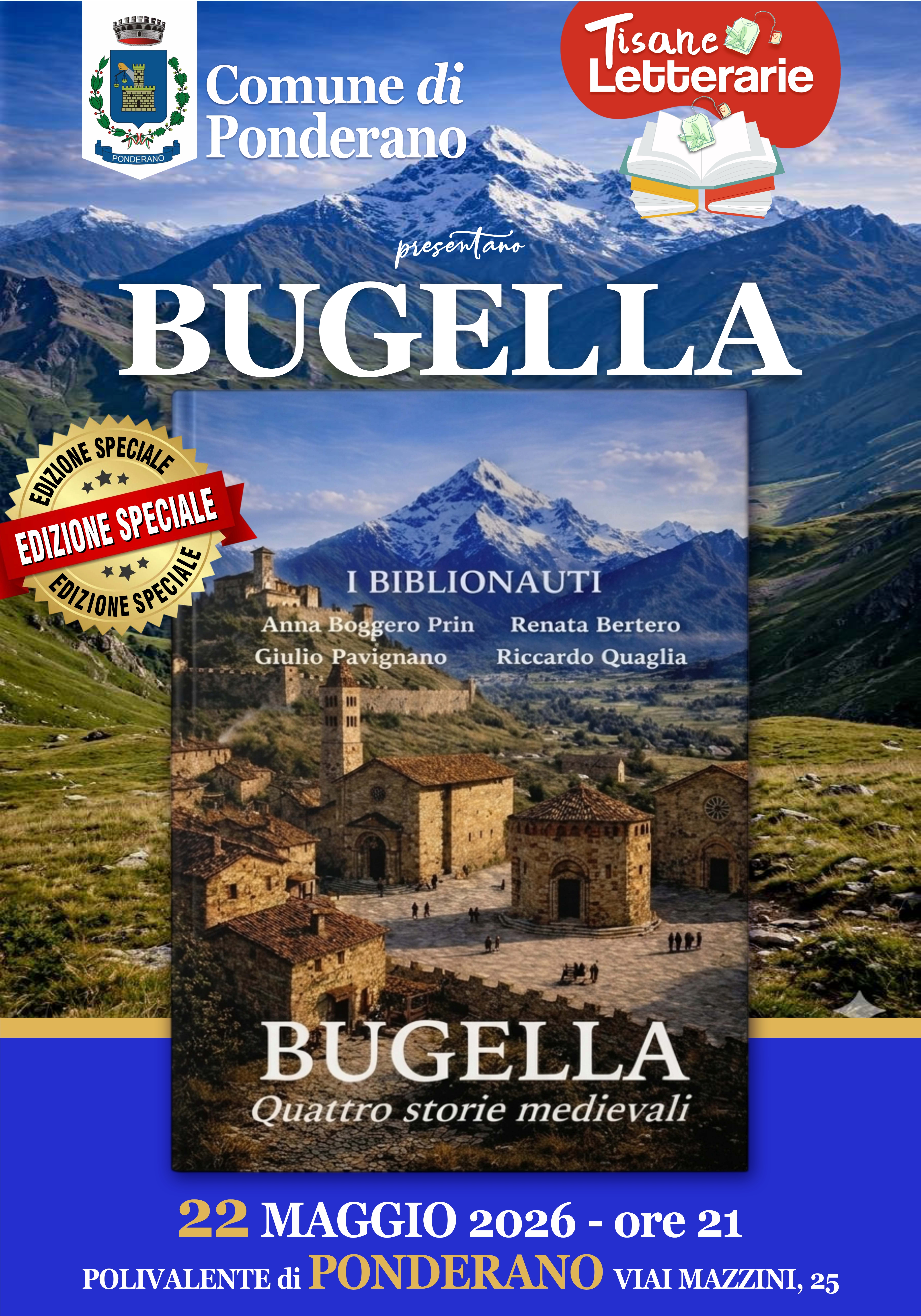 Tisane Letterarie, presentazione libro "Bugella"