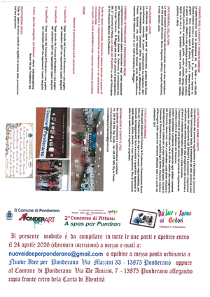 Rassegna culturale "PonderArt" - 2° Concorso di pittura "A spas par Pundran"